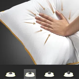 SleepyCat White Set of 2 Memory Foam Filled Cotton Core Pillow image 5