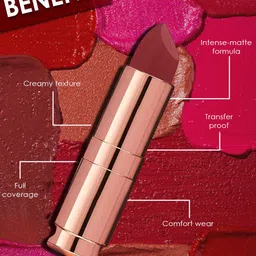 Ramp Walk Matte Lips Lightweight Lipstick With Vitamin E - 3.5 gm - Shade 96 image 3