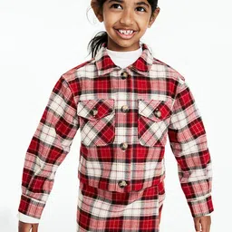 H&M Girls Cropped Flannel Jacket-picture-22