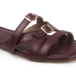 DressBerry Women Open Toe Flats with Buckles image 2