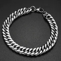 Peora Silver-Plated Stainless Steel Link Bracelet-image-33