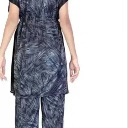 dsiya Women Top & Pyjama Set Black Polka Print image 2