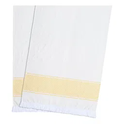Saral Home Yellow Cotton 400 GSM 4Pcs Quick Dry Soft Bath Towel Set- 59" x 29.52 "-image-94