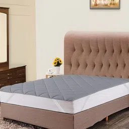 Comfowell Grey Quilted Microfiber Elastic King Water Resistant Mattress Protector image 2