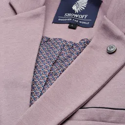 SHOWOFFFF Slim-Fit Notched Lapel Long Sleeves Single-Breasted Blazers image 3