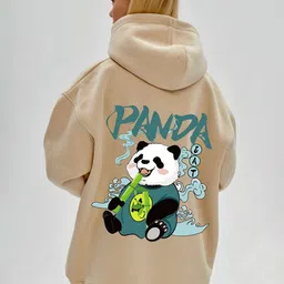 RAYACLOSET Women Printed Hooded Sweatshirt-image-37