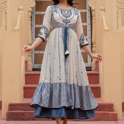 Juniper Embroidered Cotton Maxi Dress image 1