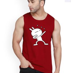 SLOWLORIS Pack Of 2 Graphic Printed Combed Cotton Gym Vests-picture-43