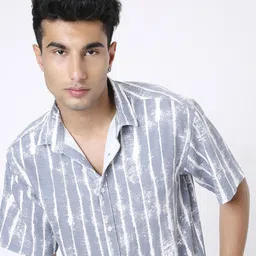 Blnk Men Relaxed Fit Vertical Striped Spread Collar Casual Shirt image 3