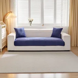 HOMETHREADS Blue & Blue Sofa Cover image 2