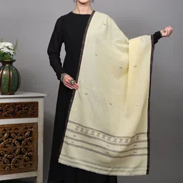 Exotic India Women Geometric Woven Design Shawl image 1