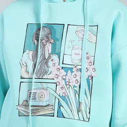 Monte Carlo Girls Graphic Printed Hooded Pullover Cotton Sweatshirt image 5