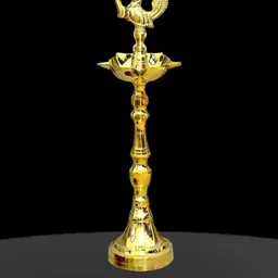 Effigy onlinehub Gold Toned Brass Diya image 2