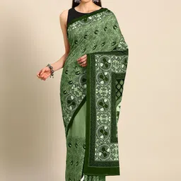 BUTA BUTI Women Ethnic Motifs Printed Pure Cotton Saree-picture-30