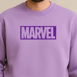 Organic Chics Men Marvel Printed Long Sleeves Oversized Sweatshirt image 4