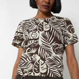 max Floral Printed Round Neck Pure Cotton T-shirt-picture-27