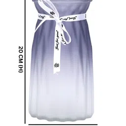 Myntra Elegant Homes Teal & White Gradient Ombre Glass Flower Vase image 4