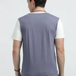 MaverIQ Men Colourblocked Round Neck Cotton T-shirt image 2