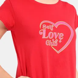 SNAPPY B Women Typography Printed T-shirt image 2