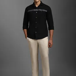 Louis Philippe Sport Men Super Slim Fit Striped Pure Cotton Casual Shirt image 4