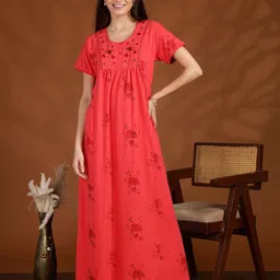 9shines Label Floral Embroidered Maxi Nightdress-image-80