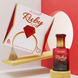 Al-Nuaim Set Of 2 Ruby Red & White Orchid Alcohol Free Roll On Attar - 9.9 ml Each-picture-22