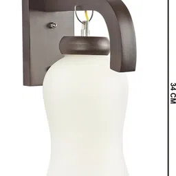 1ST TIME White Colourblocked Wood Contemporary Rectangle Shaped Wall Lamp image 2