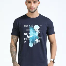 COOL COLORS Graphic Printed Round Neck Short Sleeves Cotton Slim Fit T-shirt-picture-35
