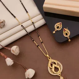 Bhanu diam Gold-Plated Copper Jewellery Set-picture-38