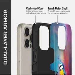 PEEPERLY Women European Robin Printed Impact Resistant iPhone 13 Pro Crystal Back Case image 5