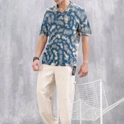 WROGN Men Tie and Dye Polo Collar T-shirt image 4