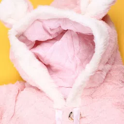 V-Mart Girls Floral Puffer Jacket with Patchwork image 3