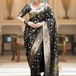Snofi Creation Woven Design Zari Art Silk Handloom Kanjeevaram Saree-picture-23