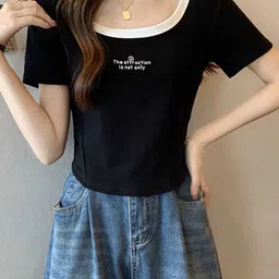 StyleCast x Revolte Women Typography Printed Scoop Neck Tshirts-picture-23