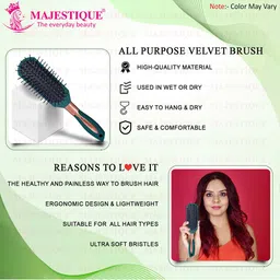 MAJESTIQUE 7 Row Styling Hair Brush For Separating-Shaping & Defining Curly Hair image 5