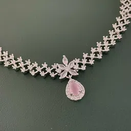 FIRST TOUCH Women Pink Jewellery Set image 2