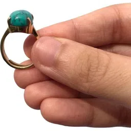 GenZcomplex Brass Turquoise Finger Ring-picture-36