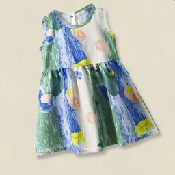 FOREVER FRIDAY Girls Floral Print Round Neck Fit and Flare Dress-picture-27
