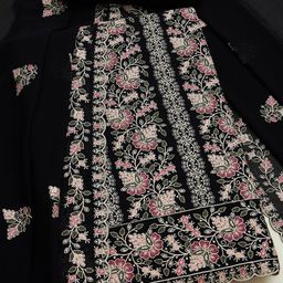Soch Floral Embroidered Georgette Unstitched Dress Material-picture-49