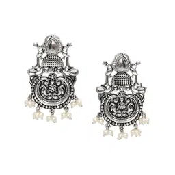 Sangria Oxidised Ethnic Drop Earrings image 2