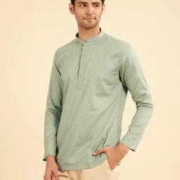 Manyavar Men Embroidered Short Kurta image 3