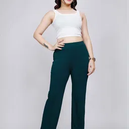 nucouths NU CLOTHS Women Pack of 2 Original Regular Fit High-Rise Trousers image 3