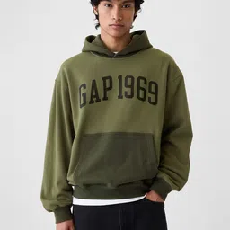 GAP Brand Logo Applique Detailed Hooded Sweatshirt-picture-38