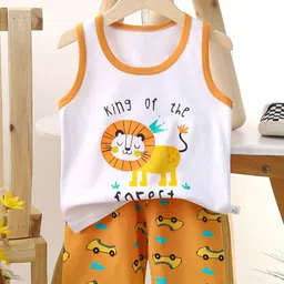 Bold N Elegant Kids Printed Round Neck Pure Cotton T-shirt With Shorts-picture-42