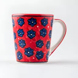 Eyaas Red & Blue Printed Ceramic Glossy Mugs Set of Cups and Mugs image 3