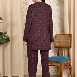 Kanvin Women Abstract Printed Mandarin Collar Tunic & Trouser Co-Ords image 5