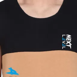 SLOWLORIS Pack Of 2 Colourblocked Combed Cotton Gym Vest image 4