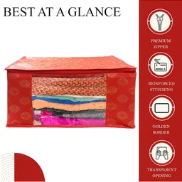 AMAK INC Red Fabric Multi-Utility Wardrobe Organisers image 2