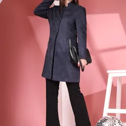 The Roadster Lifestyle Co Wool Single-Breasted Mock Collar Overcoat image 4