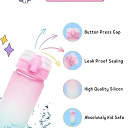 Tinker Squad Pink & White Single Plastic Solid Water Bottle image 5